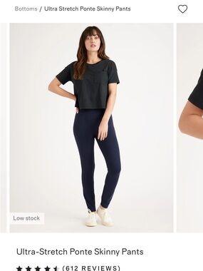 🖤Quince🖤 Black Ultra-Stretch Ponte Skinny Pants